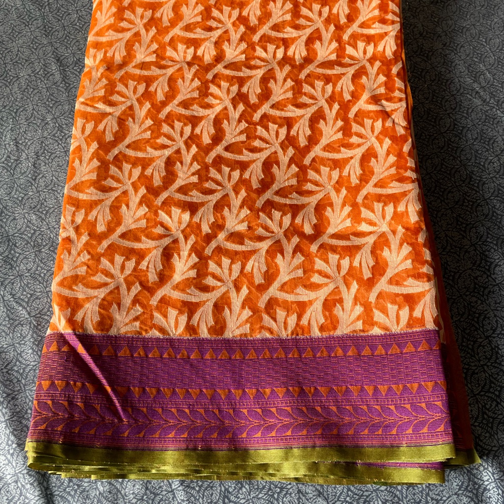 Handloom Kora Silk Saree With Blouse